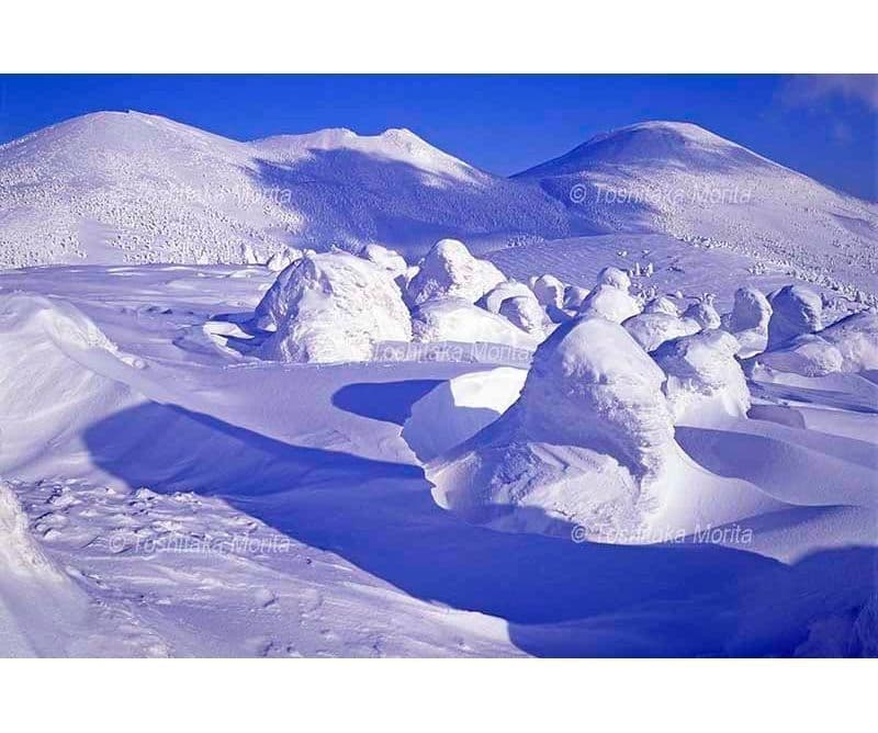 樹氷原がひろがる八甲田山